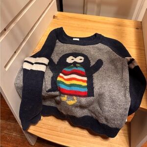 Penguin Sweater with Striped Scarf age 3 years